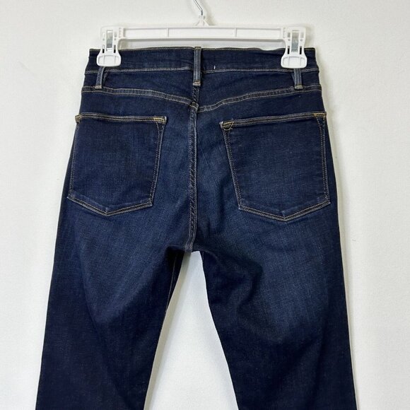 Frame Le High Skinny Jeans Womens Size 26 Dark Wash Split Hem - Picture 9 of 11